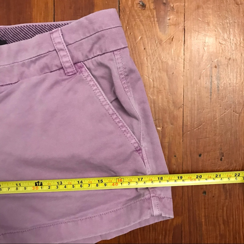 💜 J.Crew Purple Chino Shorts Size 0 - Picture 3 of 9